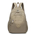 Large Capacity Backpack with Multiple Internal Pockets - Khaki