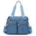 Top Handle Bag with Front Zip Pockets for Daily Use - Grey