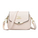 Elegant Shoulder Bag Crossbody Purse Zipper Closure - Off White
