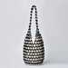Bohemian Woven Handbag with Beaded Detailing Exclusive - Black