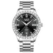 Elegant Womens Quartz Watch With Luminous Dial - Silver Black