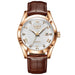 Quartz Movement Watch with Date Function Elegant Dial - Rose Gold White