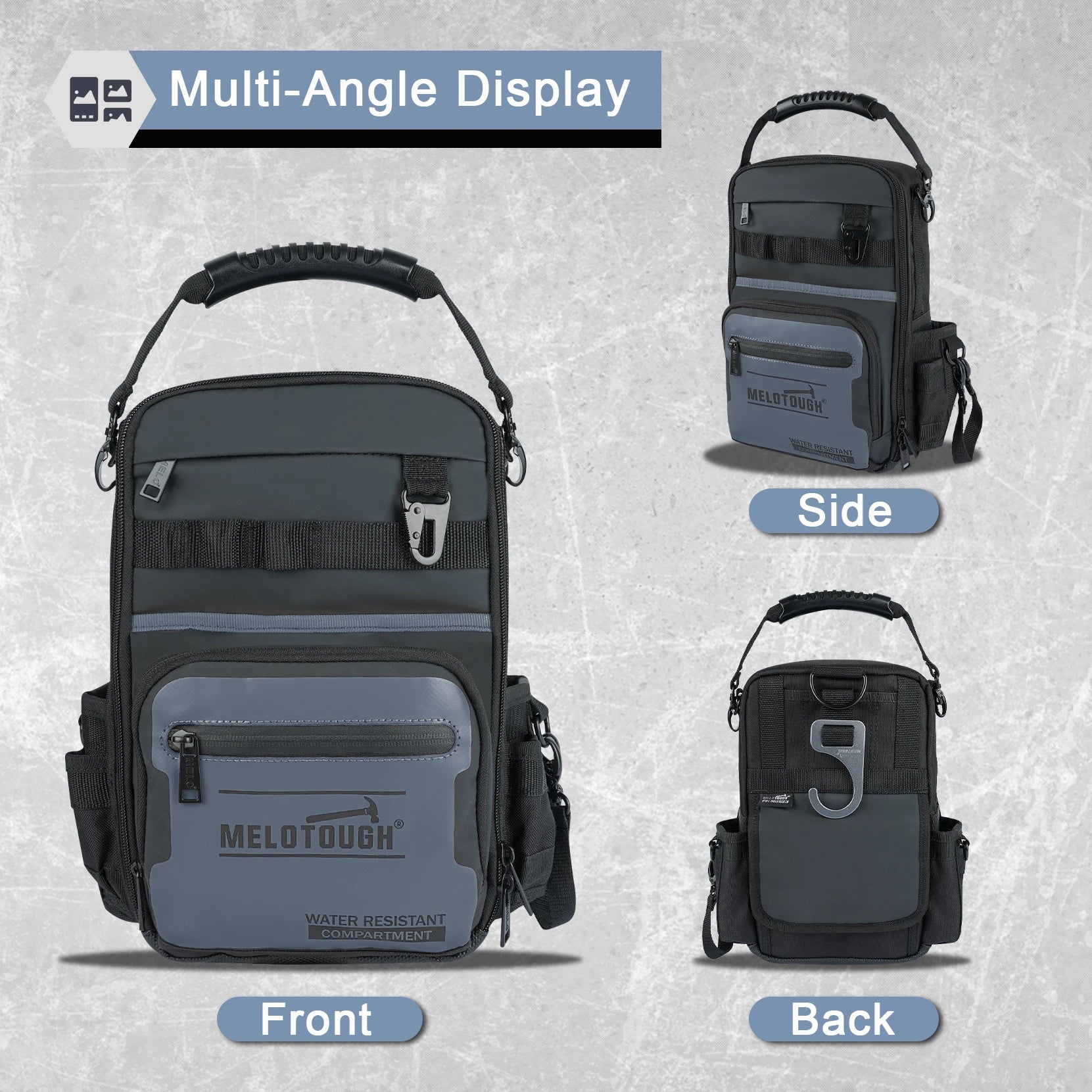 Heavy Duty Tool Backpack with Multi Pocket Storage