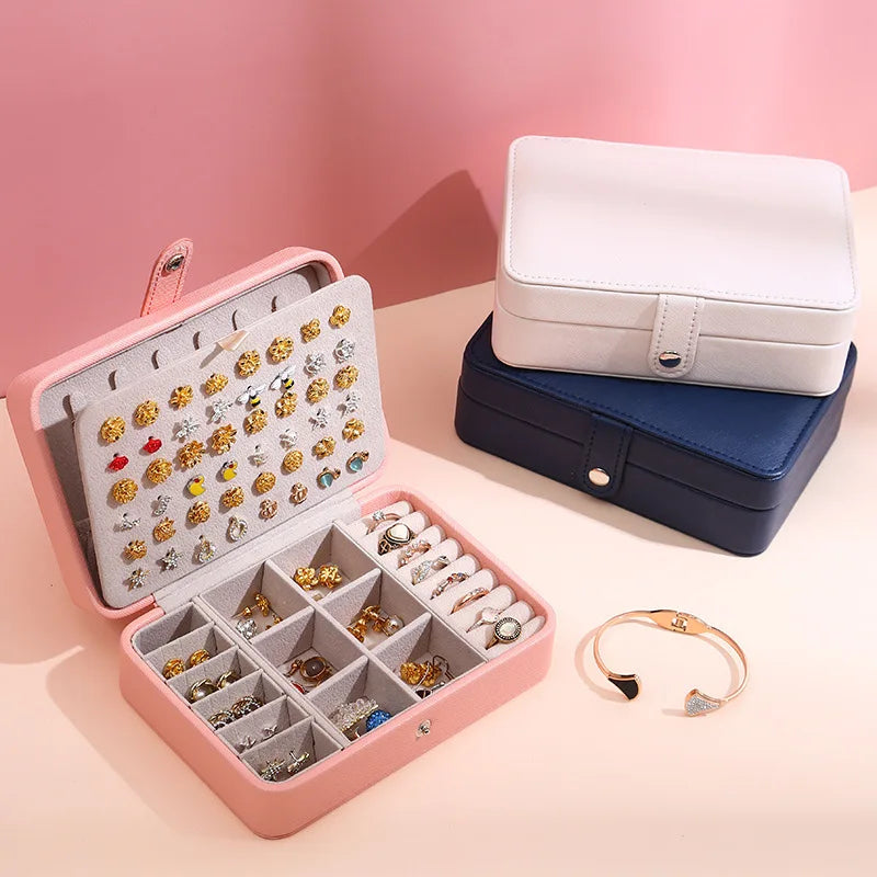 Travel Jewelry Organizer Box With Removable Dividers