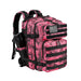 Tactical Backpack with Molle System and Bottle Holder - Pink Tie Dye