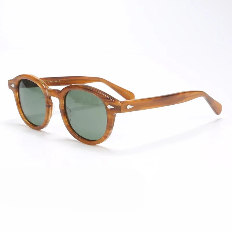 Sunglasses Oval Acetate Polarised UV400 Eyewear
