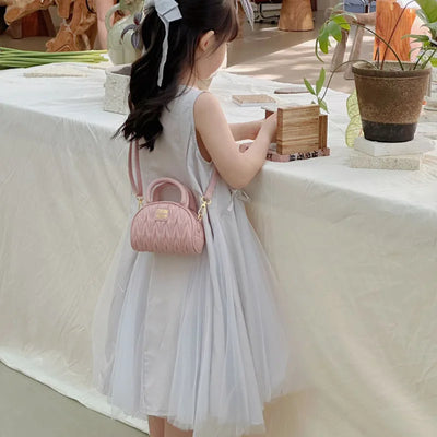 Handbag With Pleated Quilt Pattern For Little Ones - WO2MEN