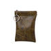 Key Wallet with Key Ring Pillow Shape for Everyday - Green