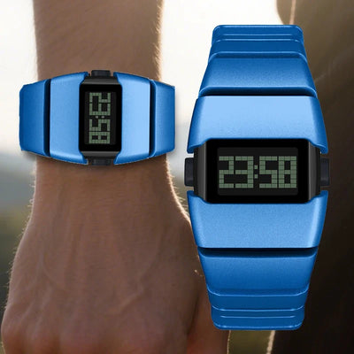 LED Digital Wristwatch Stopwatch Shock Resistant
