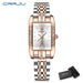 Rectangular Crystal Embellished Bracelet Watch Sparkle - Silver