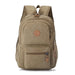 Backpack Unisex Travel School Bag with Multiple Pockets - Khaki