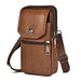 Crossbody Messenger Bag with Multi Pocket Compartments - Brown