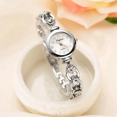 Elegant Bracelet Watch with Sparkling Link Band