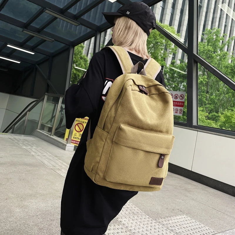 Classic Backpack with Front Pocket And Top Handle