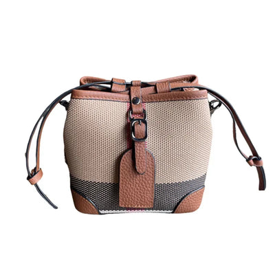 Buckle Satchel With Crossbody Strap And Contrast Trim