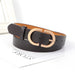 Belt with Double Ring Buckle for Everyday Wear - Coffee