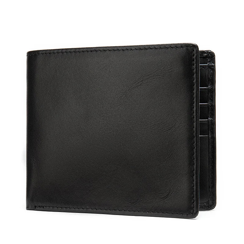Slim Leather Wallet with Cash Compartments Card Holders