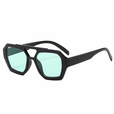 Fashion Retro Big Frame Sunglasses Double Bridge