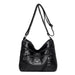 Crossbody Bag with Multiple Pockets and Zippered Front - Black V2