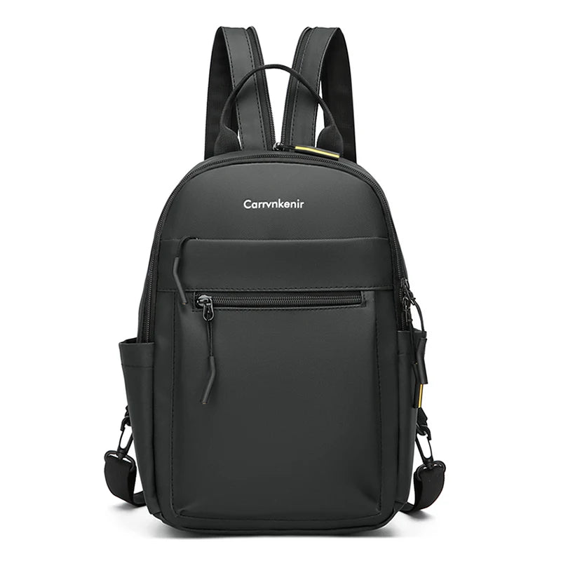 Backpack with Front Zipper Pocket And Crossbody Strap