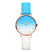 Watch Gradient Dial Gentle Strap Wristwatch Aesthetic - Blue