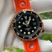Diver Automatic Watch With Bold Bezel For Adventure - Black Orange