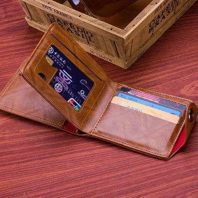 Dollar Note Pattern Wallet With Snap Closure Card Slots