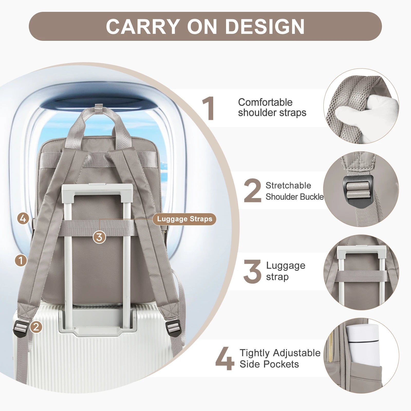 Backpack Large Capacity Laptop Backpack with Pocket