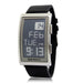 Digital Ink Wristwatch Leather Strap Rectangular Case - E