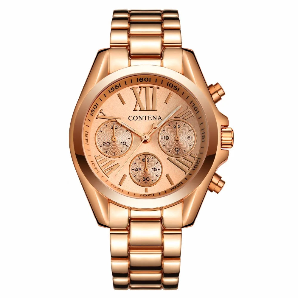 Luxury Women’s Quartz Watch – Stainless Steel Bracelet