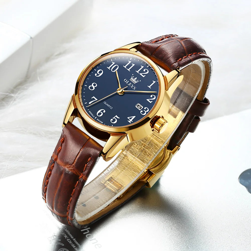 Quartz Watch with Date Window Classic Dial Design