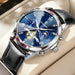 Chronograph Watch for Everyday Precision and Style - Silver Blue