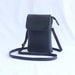 PU Leather Crossbody Bag with Flap Closure Compact - Black Matte
