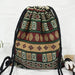 Backpack Drawstring Ethnic Pattern Bag Boho Chic - No V2