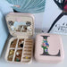 Jewellery Box with Travel Case and Alphabet Print - L