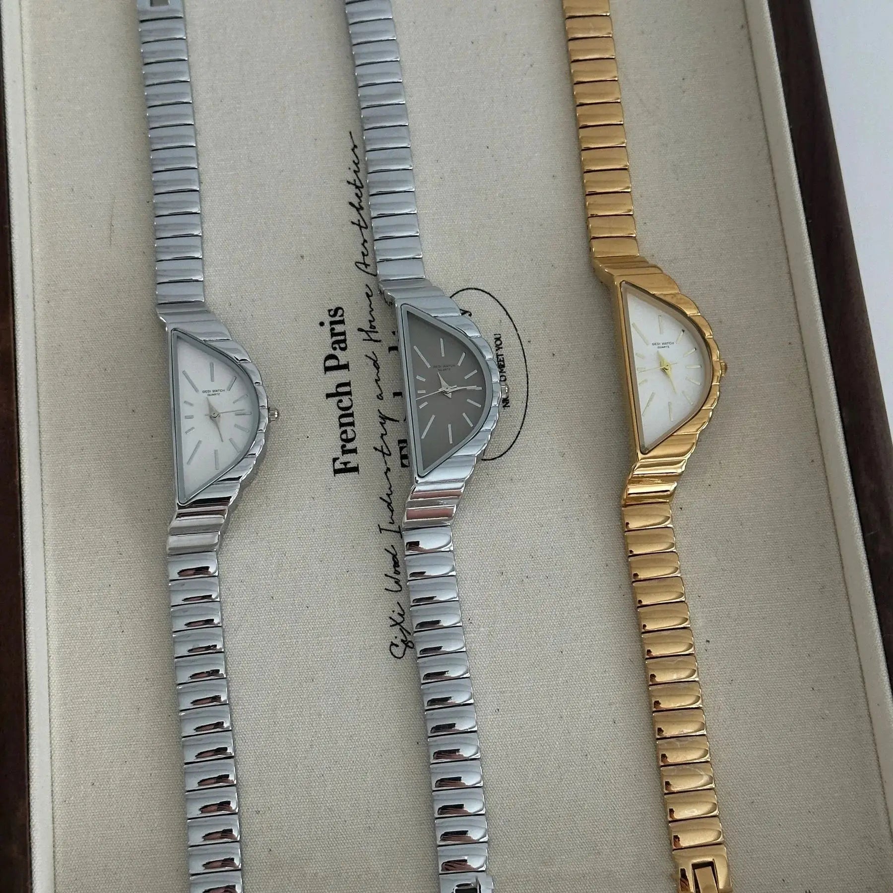 GEDI Vintage Irregular Triangle Watch Stainless Steel