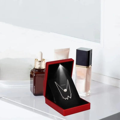 Pendant Box with LED Light Jewelry Box for Gifting - WO2MEN