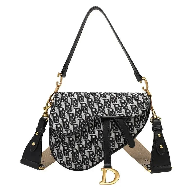 Monogram D Dual Bag Crossbody and Clutch Satchel Bag