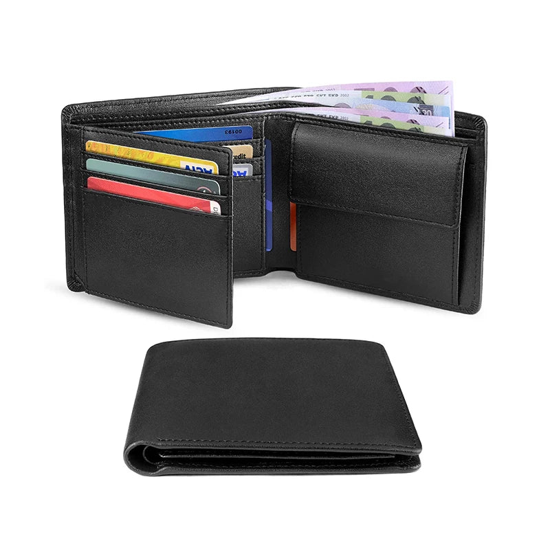 Slim RFID Blocking Wallet with Coin Pocket