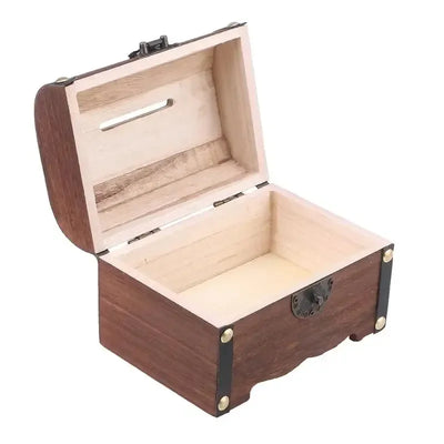 Vintage Treasure Chest with Lock and Rustic Accents