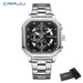 Contour Square Chronograph Timepiece With Subdials - Silver
