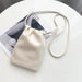 Shoulder Bag with Flap and Hasp Closure Pattern Solid - Beige