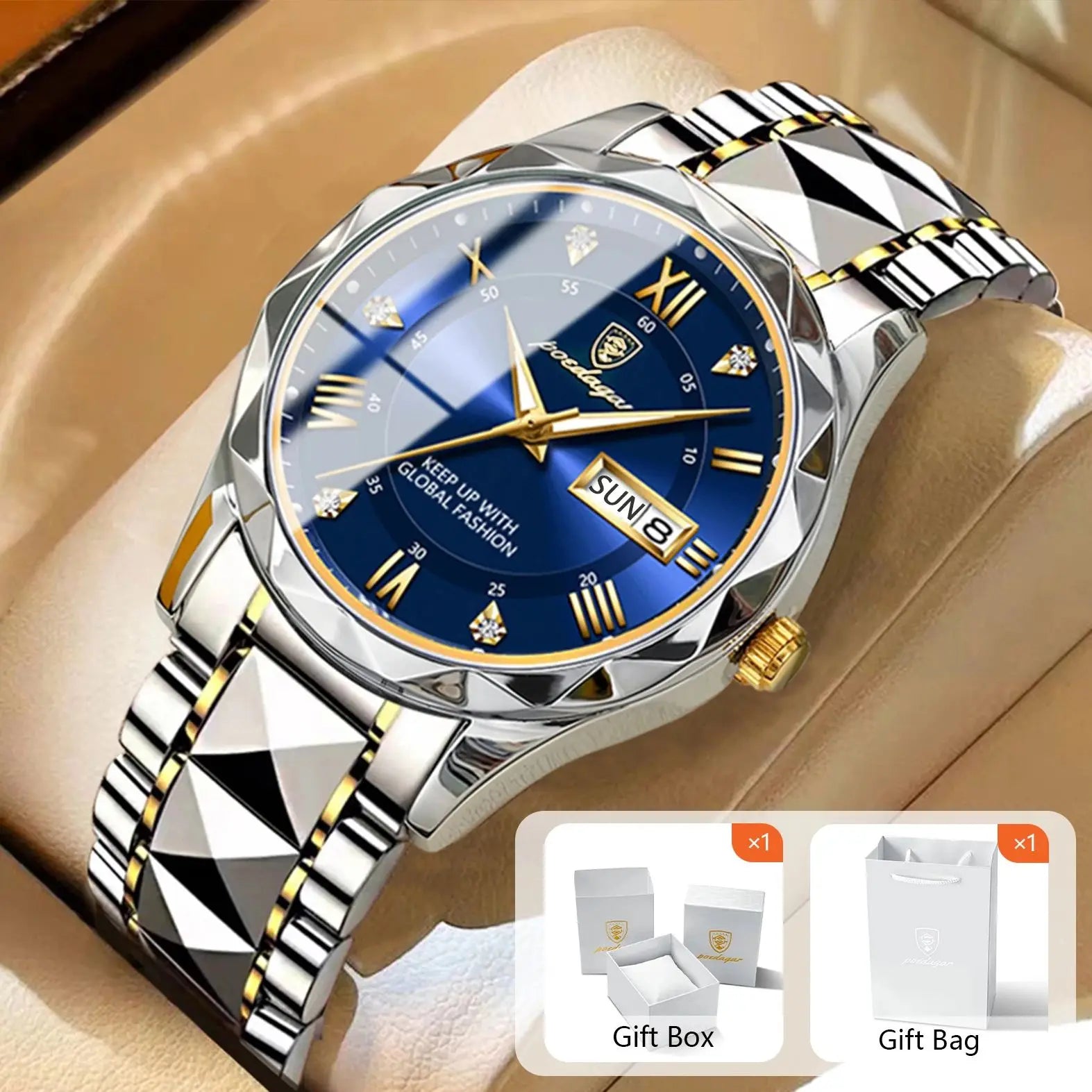 Artisan Dial Timepiece With Luminous Roman Indices Lux