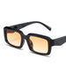 Rectangular Sunglasses Gradient Lenses UV400 Protection - Black Orange