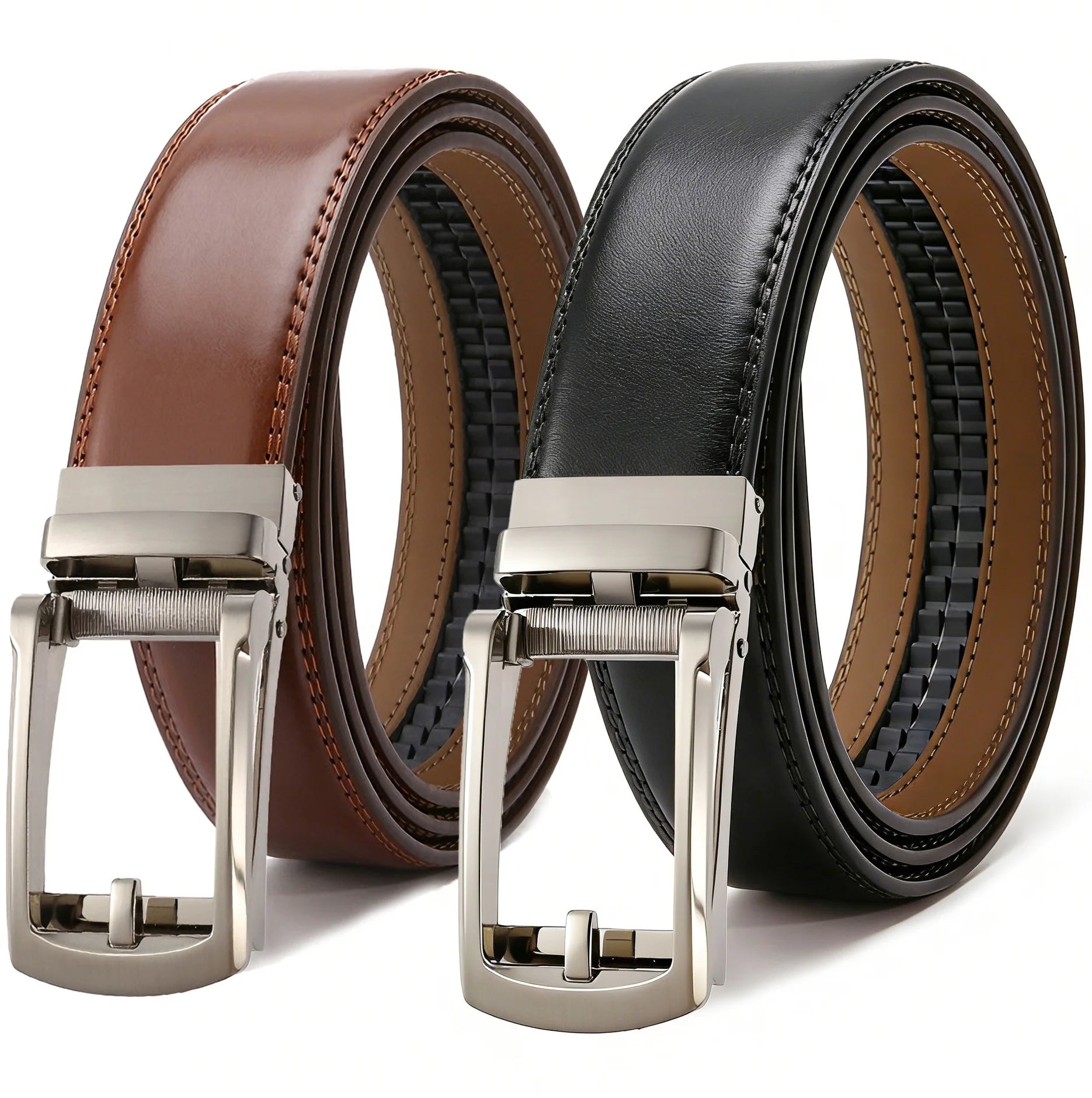 Belt with automatic Buckle Solid Strap High Quality
