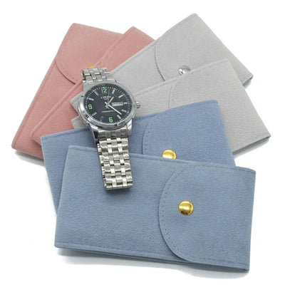 Portable Flannelette Watch Pouch Case for Single Watch
