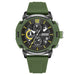 Chronograph Watch with Date Display and Luminous Hands - Green