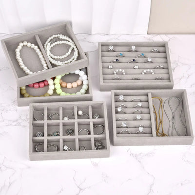 Jewellery Box Organizer with Divided Drawer Tray