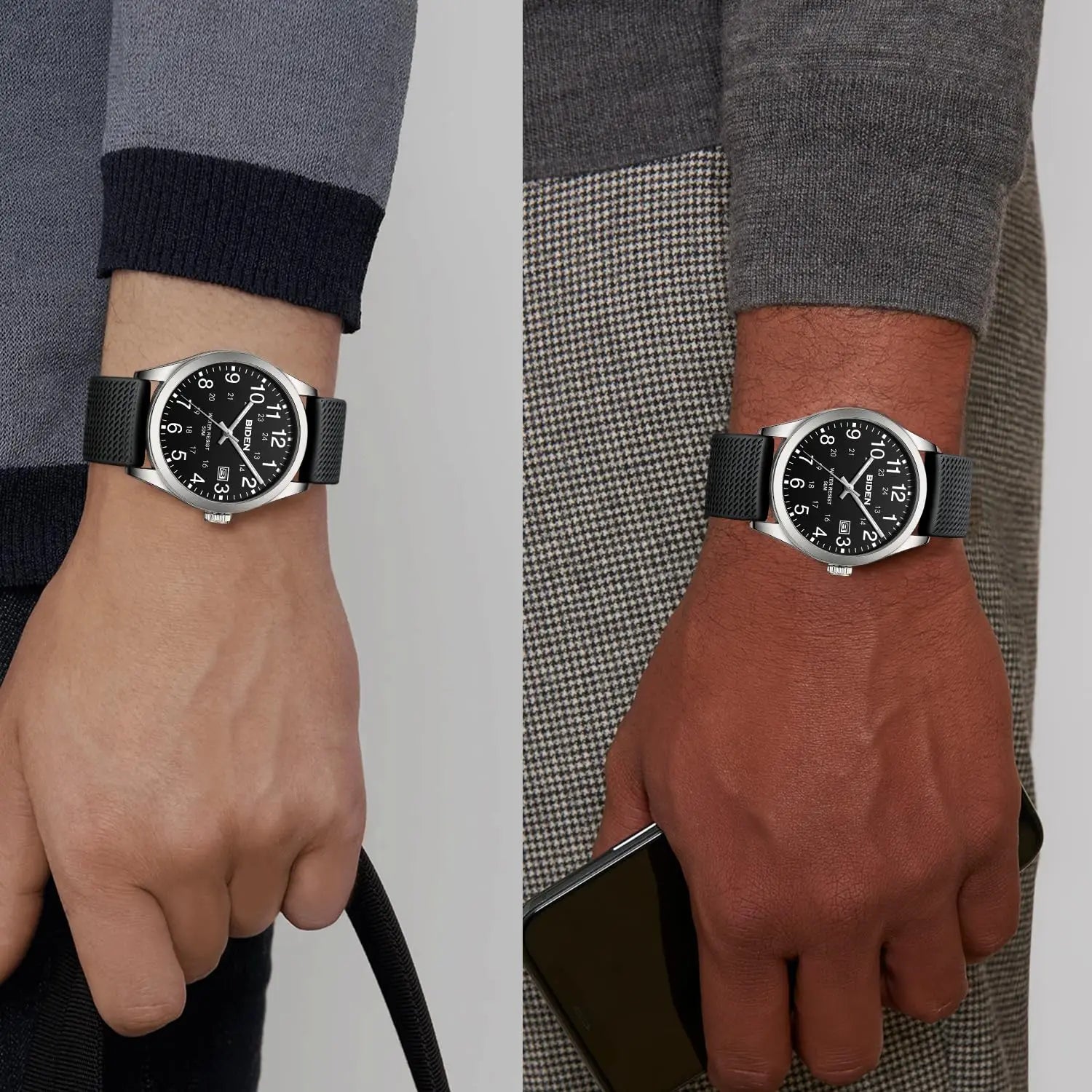 Watch Quartz Analog with Luminous Dial Sport Design