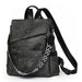 Backpack Large Capacity Tassel Accessory Included - Black